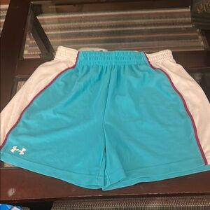 Under Armour Blue and White Athletic Shorts Lightweight Design